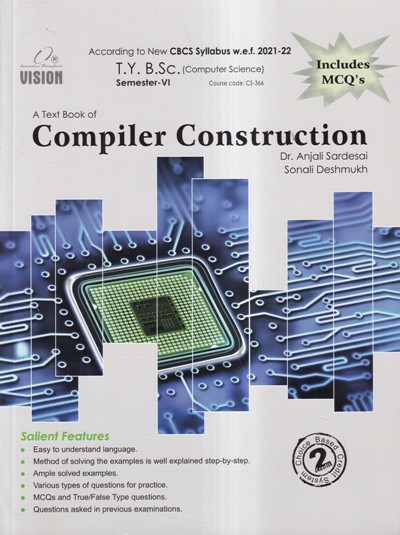 A TEXT BOOK OF COMPILER CONSTRUCTION | DR. ANJALI SARDESAI, SONALI DESHMUKH | Vision Books