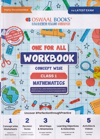 ONE FOR ALL WORKBOOK CONCEPTWISE CLASS-1 MATHEMATICS | OSWAAL BOOKS