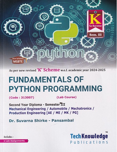 FUNDAMENTALS OF PYTHON PROGRAMMING K SCHEME | SUVARNA SHIRKE | TECHKNOWLEDGE