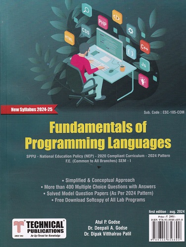 FUNDAMENTALS OF PROGRAMMING LANGUAGES | ATUL P GODSE | TECHNICAL PUBLICATION