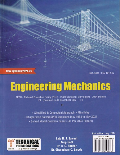 ENGINEERING MECHANICS | LATE H J SAWANT | TECHNICAL PUBLICATION