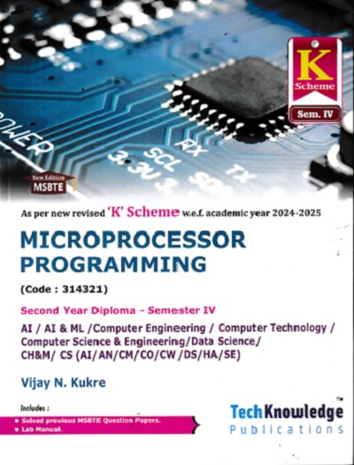 MICROPROCESSOR PROGRAMMING For MSBTE K Scheme Semester 4 | VIJAY N KUKRE