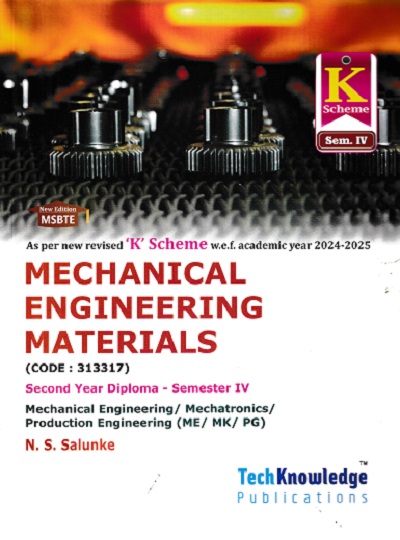 MECHANICAL ENGINEERING MATERIALS SY DIPLOMA SEM 4TH | N S SALUNKHE