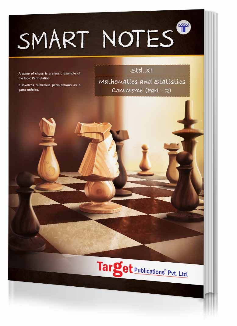 Std 11 Maths 2 Smart Notes Book | FYJC Maths Guide | Commerce Maharashtra State Board | Based on Std 11th New Syllabus 2020 - 2021 | Also Includes Practice Problems, MCQs, Activity based Questions and Smart Check | Target Publications